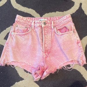 ZARA Pink Denim Shorts